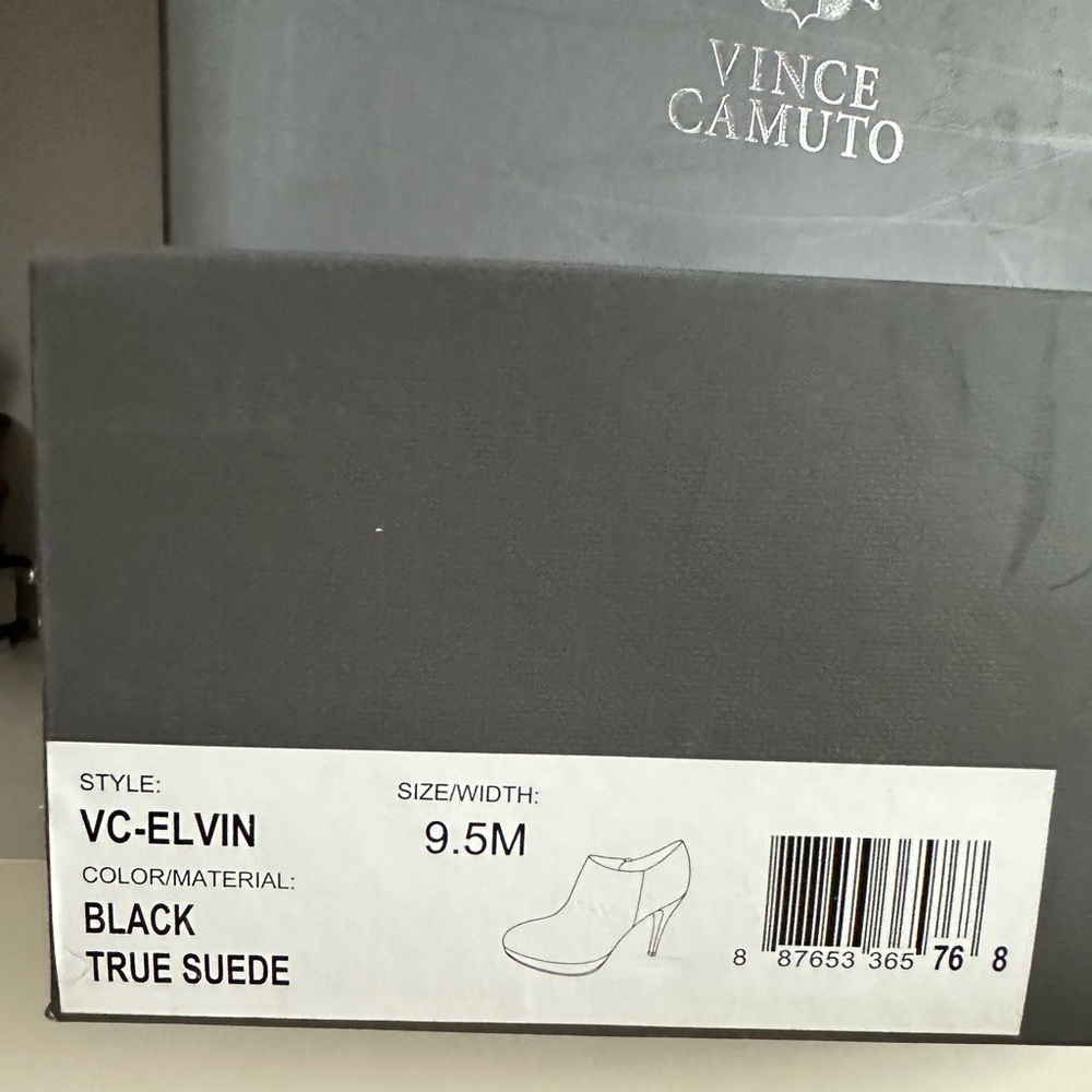 Vince Camuto Black Suede Booties - Picture 7 of 7